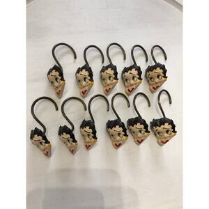 11 Vintage 1990s Betty Boop Resin Shower Curtin Hooks